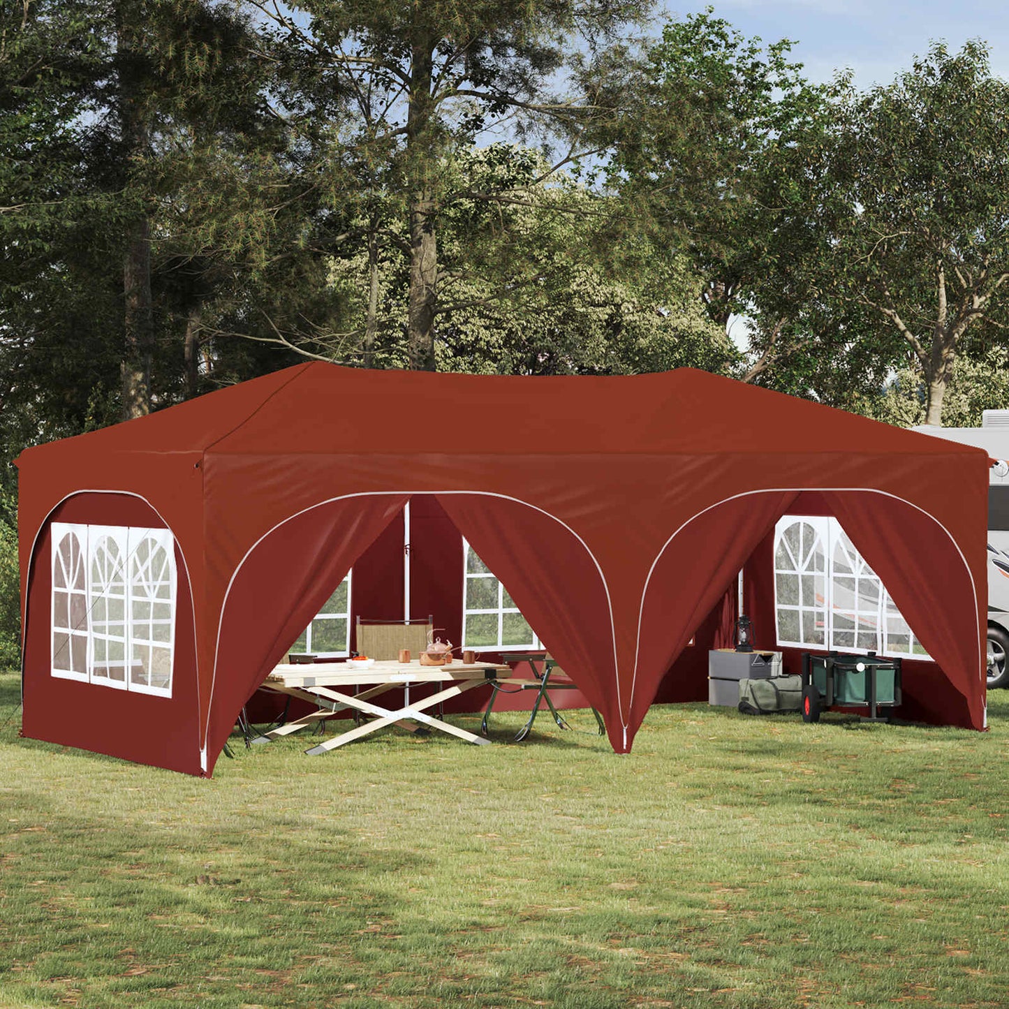 Tenda per feste a pop-up 575 x 288 x 245 cm Terracotta