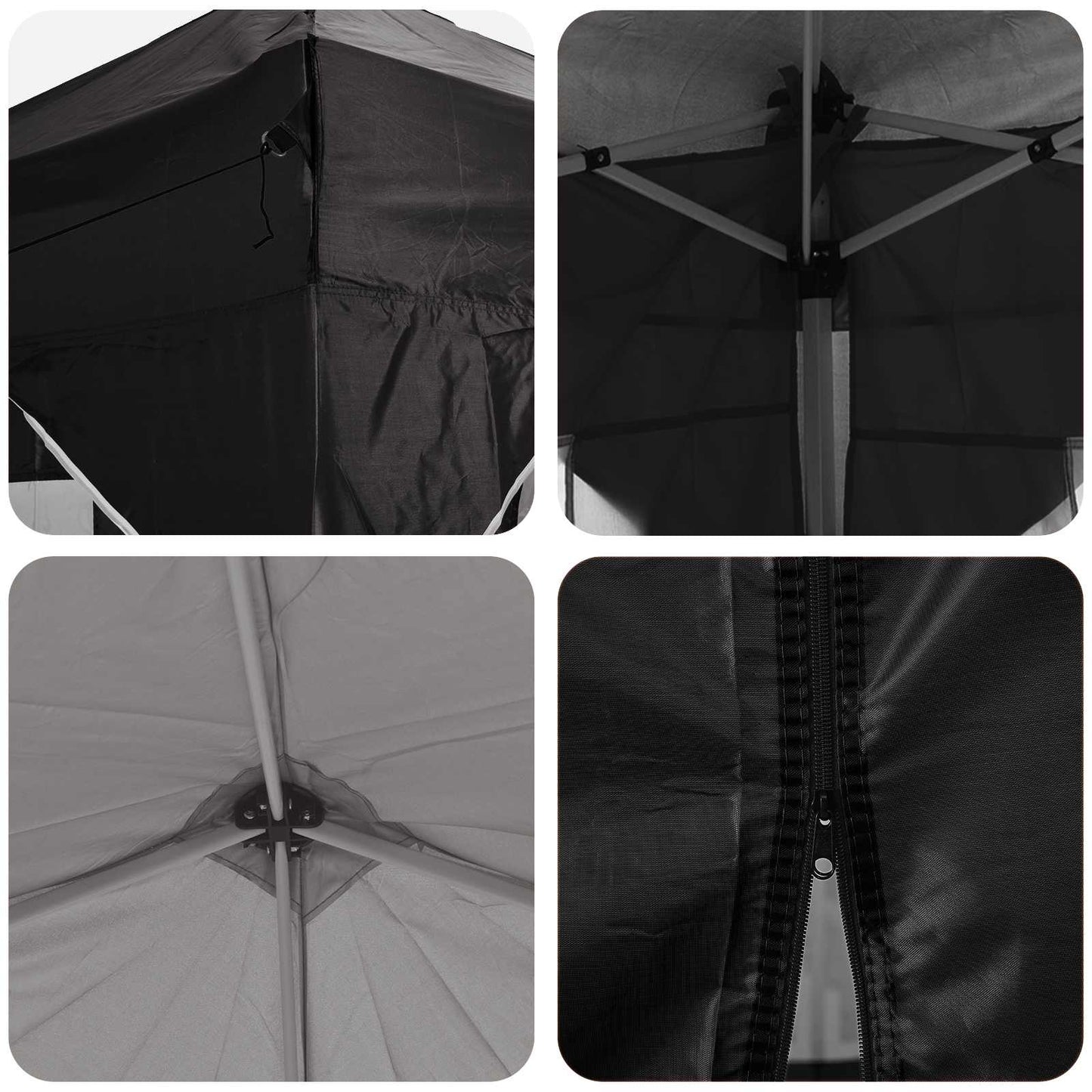 Tenda per feste a pop-up 575 x 288 x 245 cm Nero Tessuto Oxford
