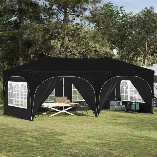 Tenda per feste a pop-up 575 x 288 x 245 cm Nero Tessuto Oxford