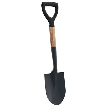 Pala Nero 68,5 cm Acciaio Rivestito e Legno Massiccio