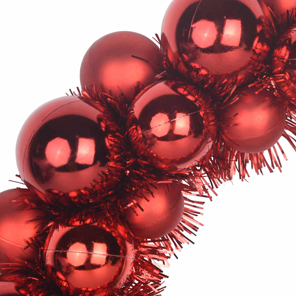 Corone di Palline di Natale 2 pcs Rosso 33 x 33 x 7 cm | homemem39