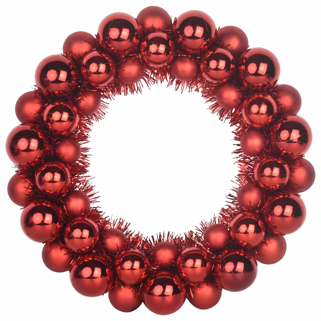 Corone di Palline di Natale 2 pcs Rosso 33 x 33 x 7 cm | homemem39