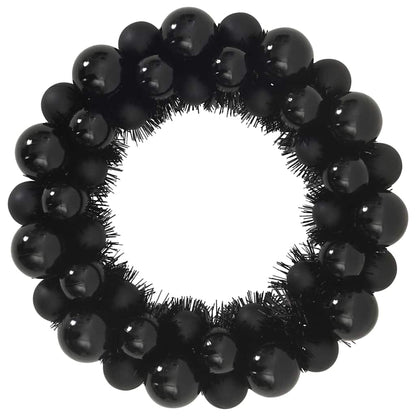 Corone di Palline di Natale 2 pcs Nero 33 x 33 x 7 cm | homemem39
