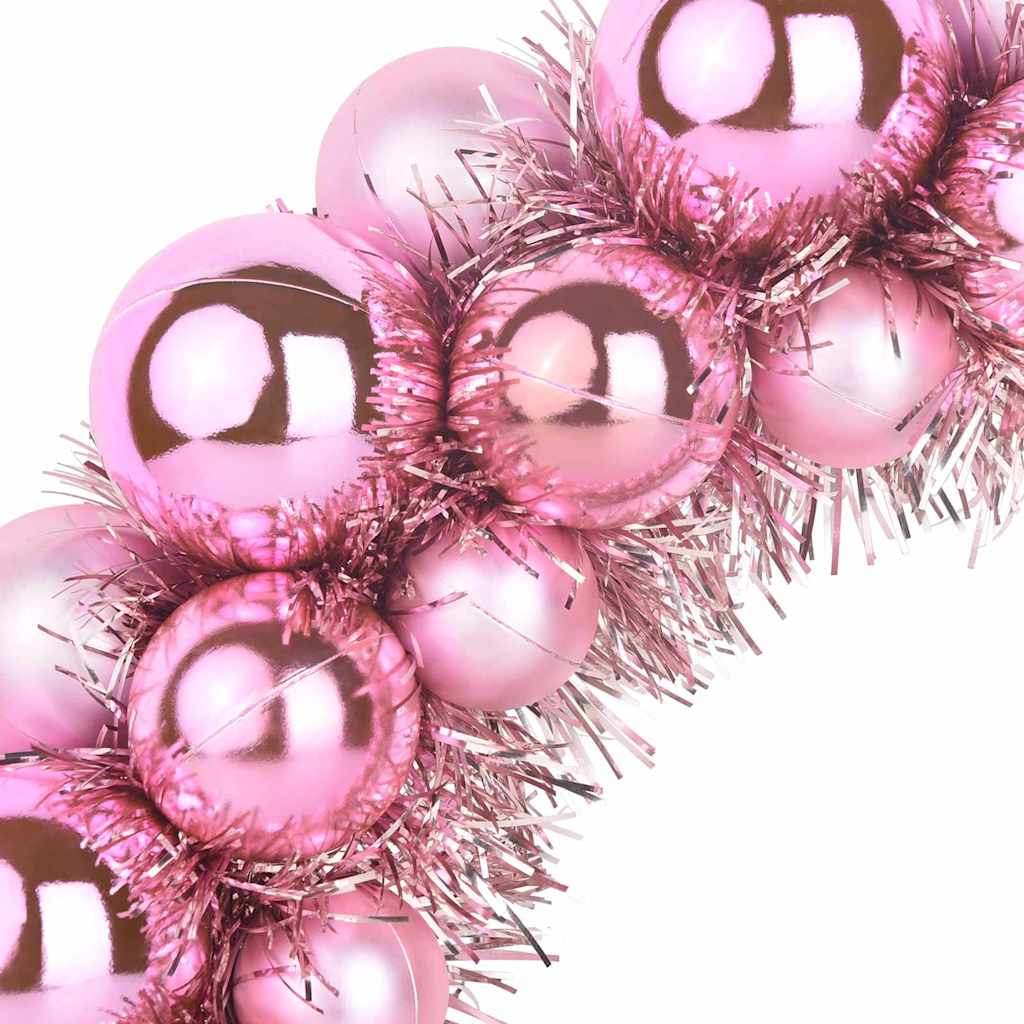 Corone di Palline di Natale 2 pcs Rosa 33 x 33 x 7 cm | homemem39
