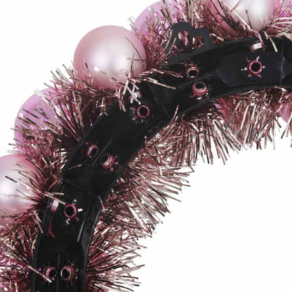 Corone di Palline di Natale 2 pcs Rosa 33 x 33 x 7 cm | homemem39