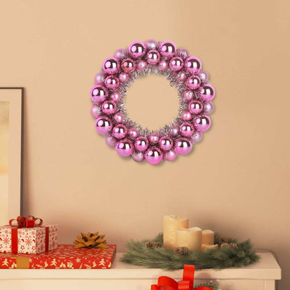 Corone di Palline di Natale 2 pcs Rosa 33 x 33 x 7 cm | homemem39