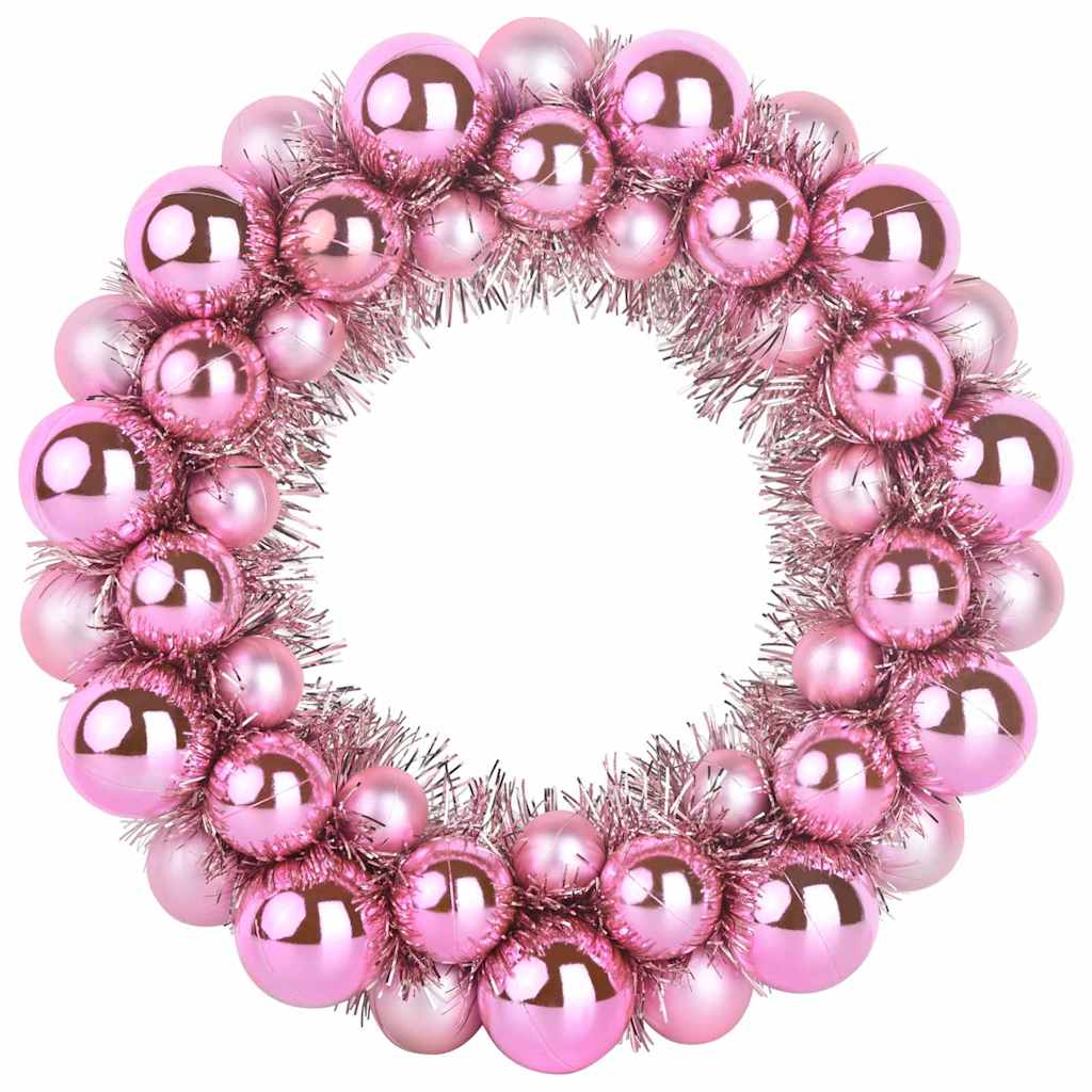 Corone di Palline di Natale 2 pcs Rosa 33 x 33 x 7 cm | homemem39