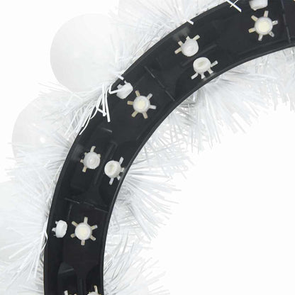 Corone di Palline di Natale 2 pcs Bianco 33 x 33 x 7 cm | homemem39