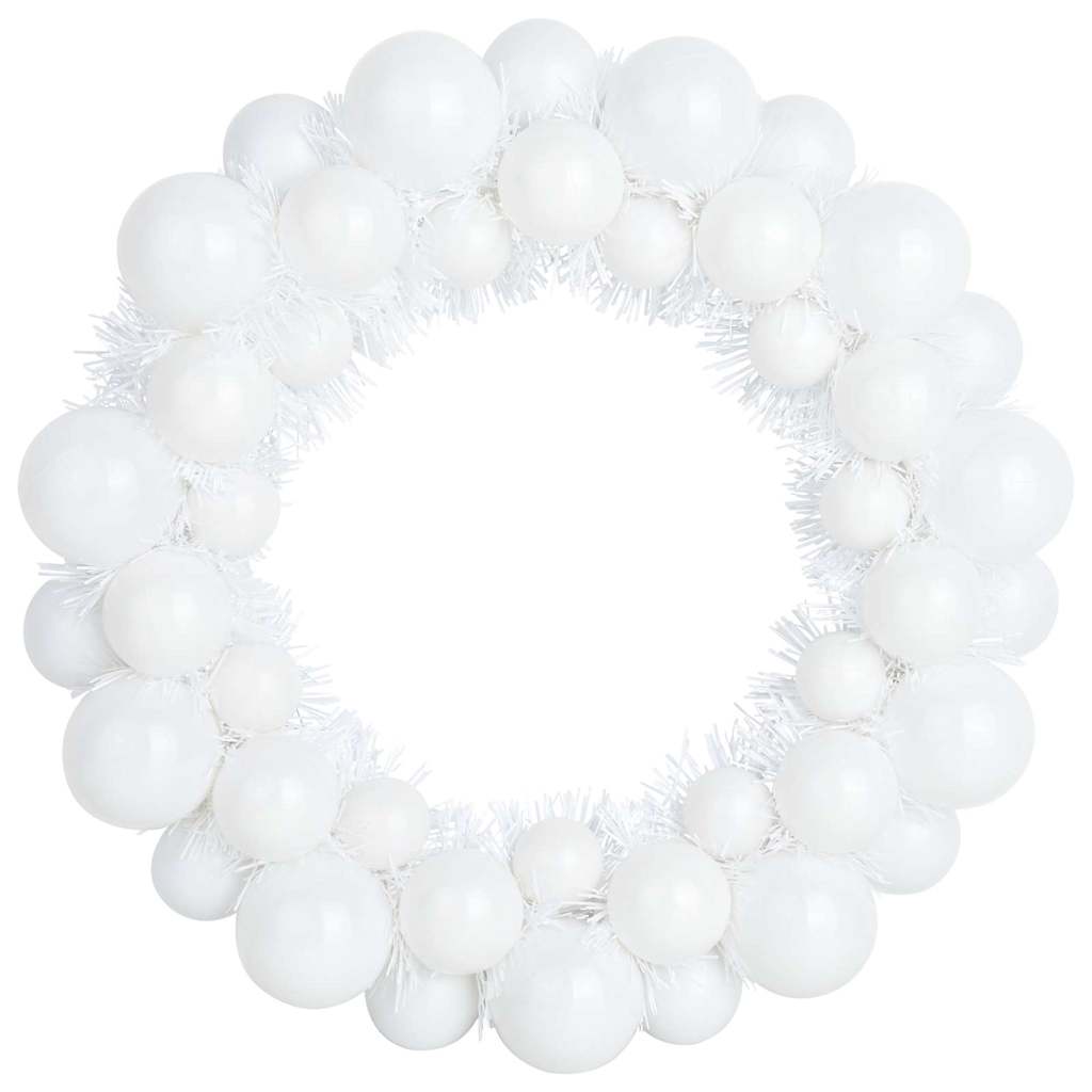 Corone di Palline di Natale 2 pcs Bianco 33 x 33 x 7 cm | homemem39