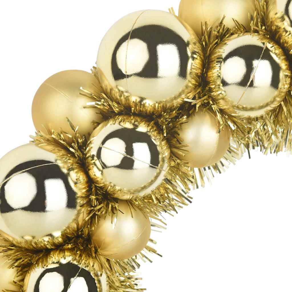 Corone di Palline di Natale 2 pcs Oro 33 x 33 x 7 cm | homemem39