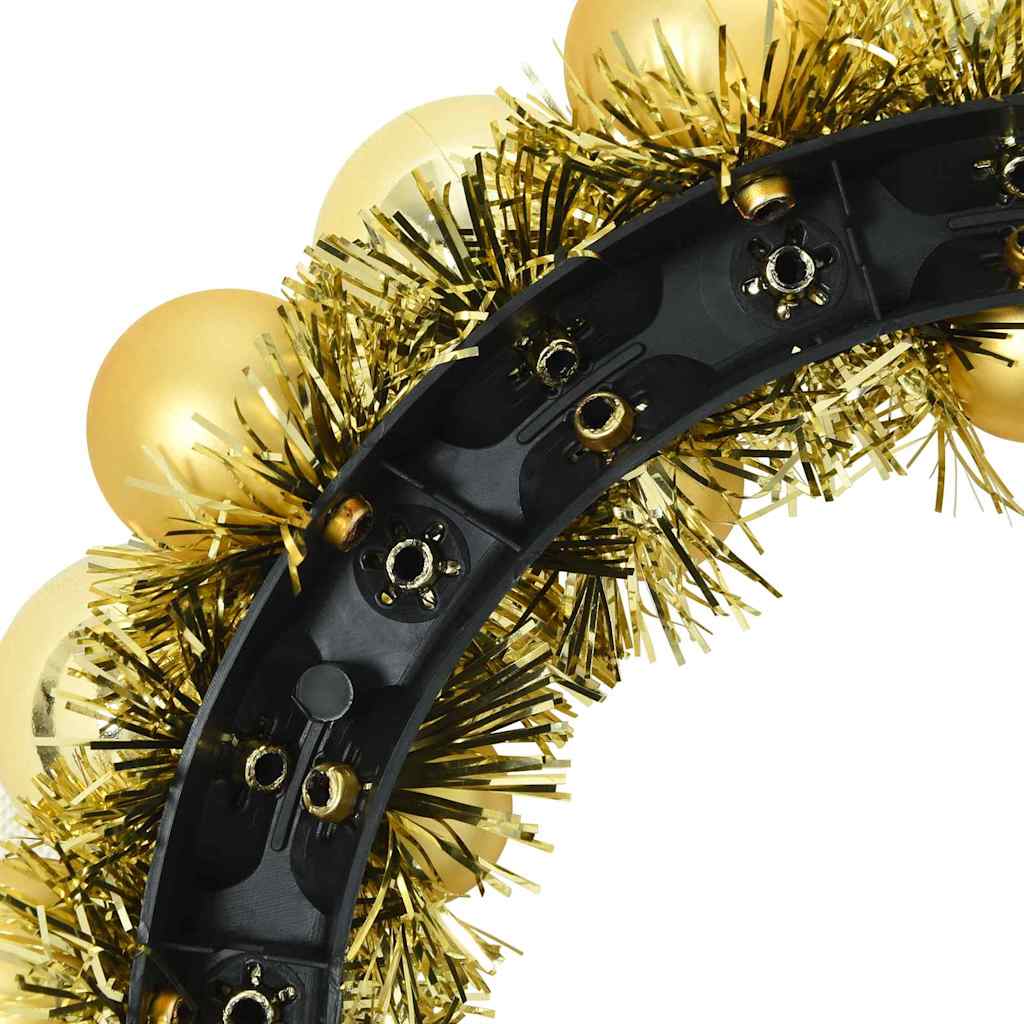 Corone di Palline di Natale 2 pcs Oro 33 x 33 x 7 cm | homemem39