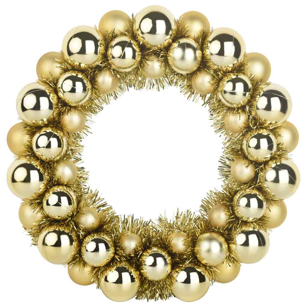 Corone di Palline di Natale 2 pcs Oro 33 x 33 x 7 cm | homemem39