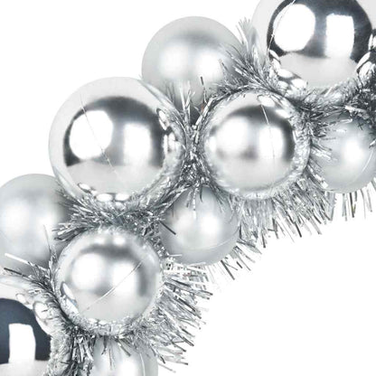 Corone di Palline di Natale 2 pcs Argento 33 x 33 x 7 cm | homemem39