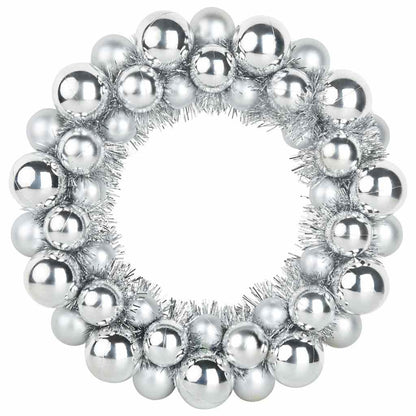 Corone di Palline di Natale 2 pcs Argento 33 x 33 x 7 cm | homemem39