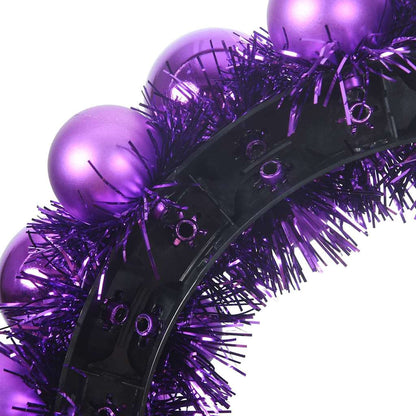 Corone di Palline di Natale 2 pcs Lillà 33 x 33 x 7 cm | homemem39
