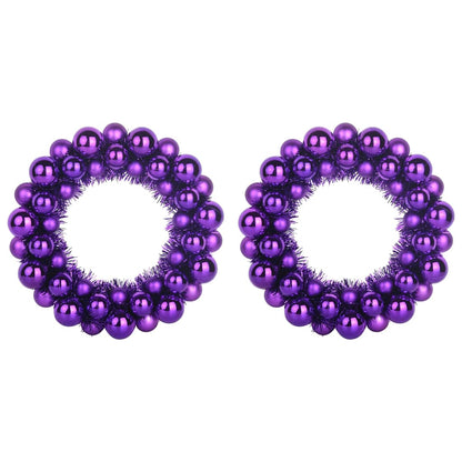 Corone di Palline di Natale 2 pcs Lillà 33 x 33 x 7 cm | homemem39