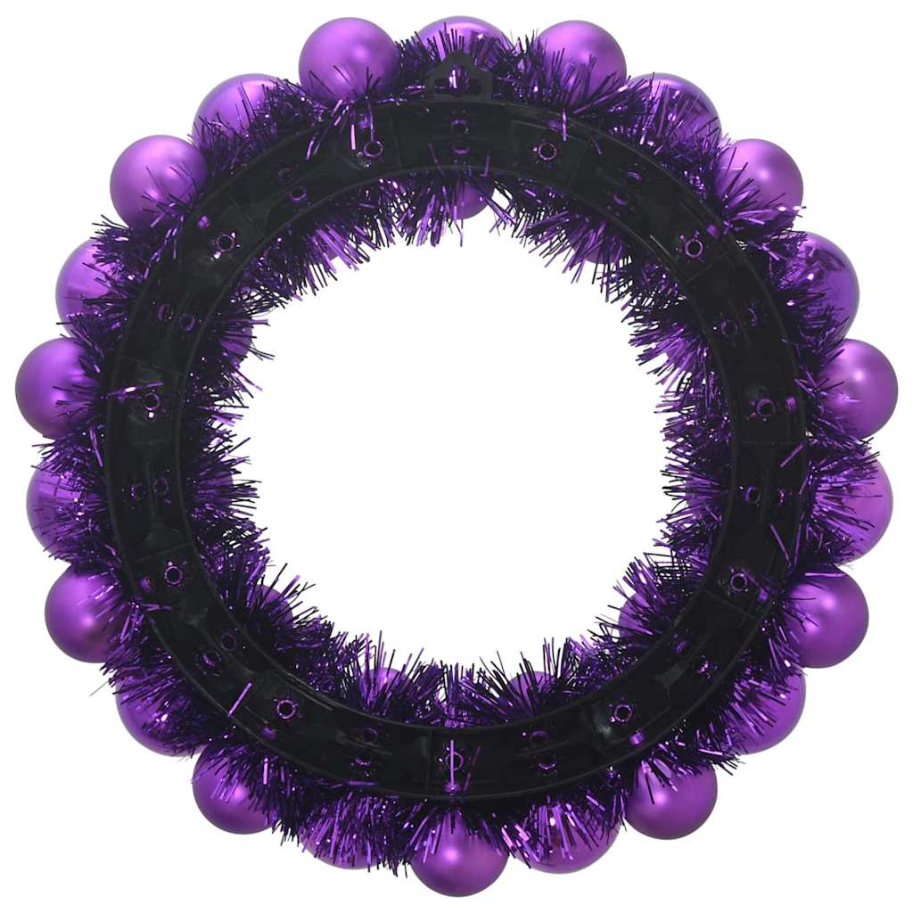 Corone di Palline di Natale 2 pcs Lillà 33 x 33 x 7 cm | homemem39