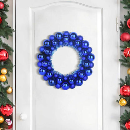 Corone di Palline di Natale 2 pcs Blu 33 x 33 x 7 cm | homemem39