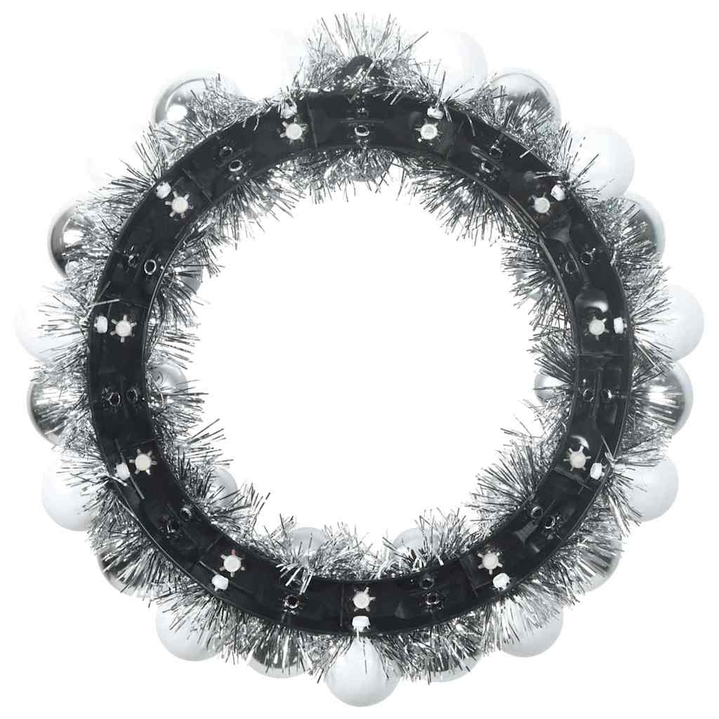 Corone di Palline di Natale 2 pcs Bianco e Argento | homemem39