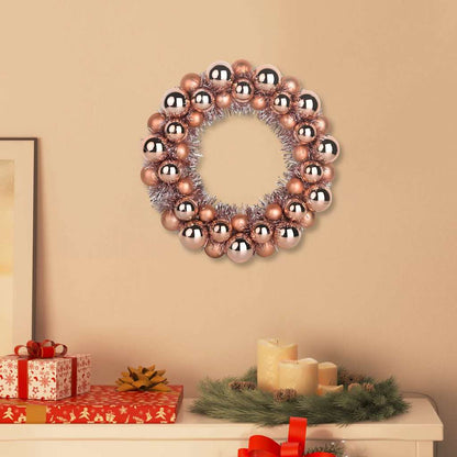Corone di Palline di Natale 2 pcs Oro rosa 33 x 33 x 7 cm | homemem39