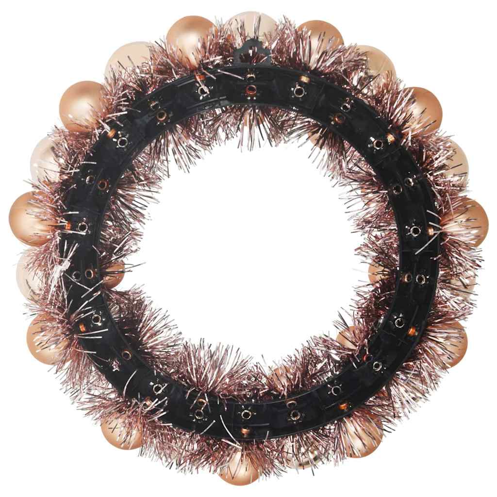 Corone di Palline di Natale 2 pcs Oro rosa 33 x 33 x 7 cm | homemem39