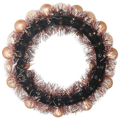 Corone di Palline di Natale 2 pcs Oro rosa 33 x 33 x 7 cm | homemem39