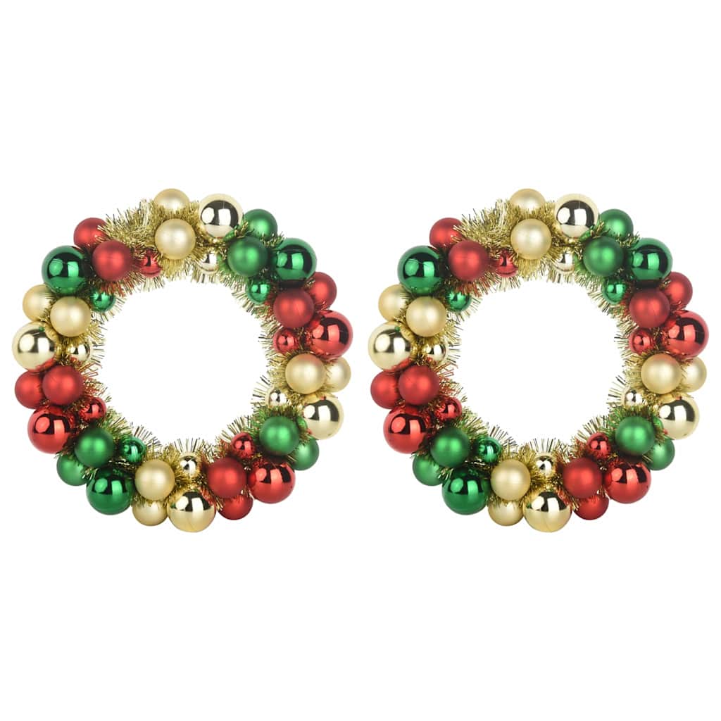 Corone di Palline di Natale 2 pcs Multicolore 33 x 33 x 7 cm | homemem39