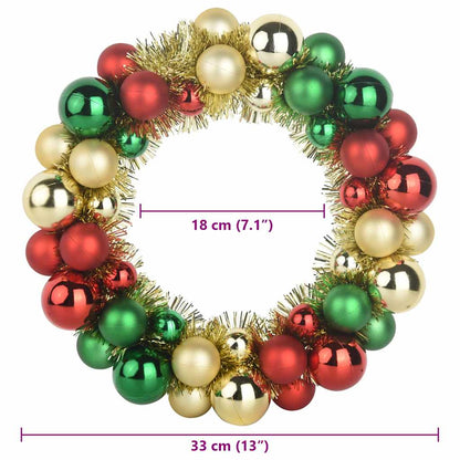 Corone di Palline di Natale 2 pcs Multicolore 33 x 33 x 7 cm | homemem39