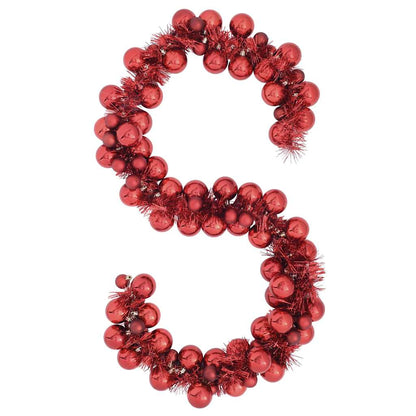 Ghirlanda di Palline di Natale Rosso 186 cm Polistirolo | homemem39