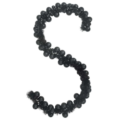 Ghirlanda di Palline di Natale Nero 186 cm Polistirolo | homemem39