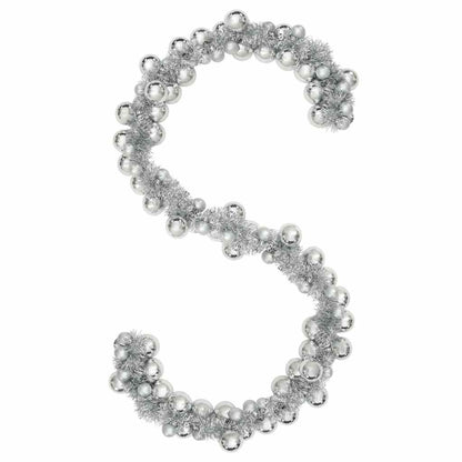 Ghirlanda di Palline di Natale Argento 186 cm Polistirolo | homemem39