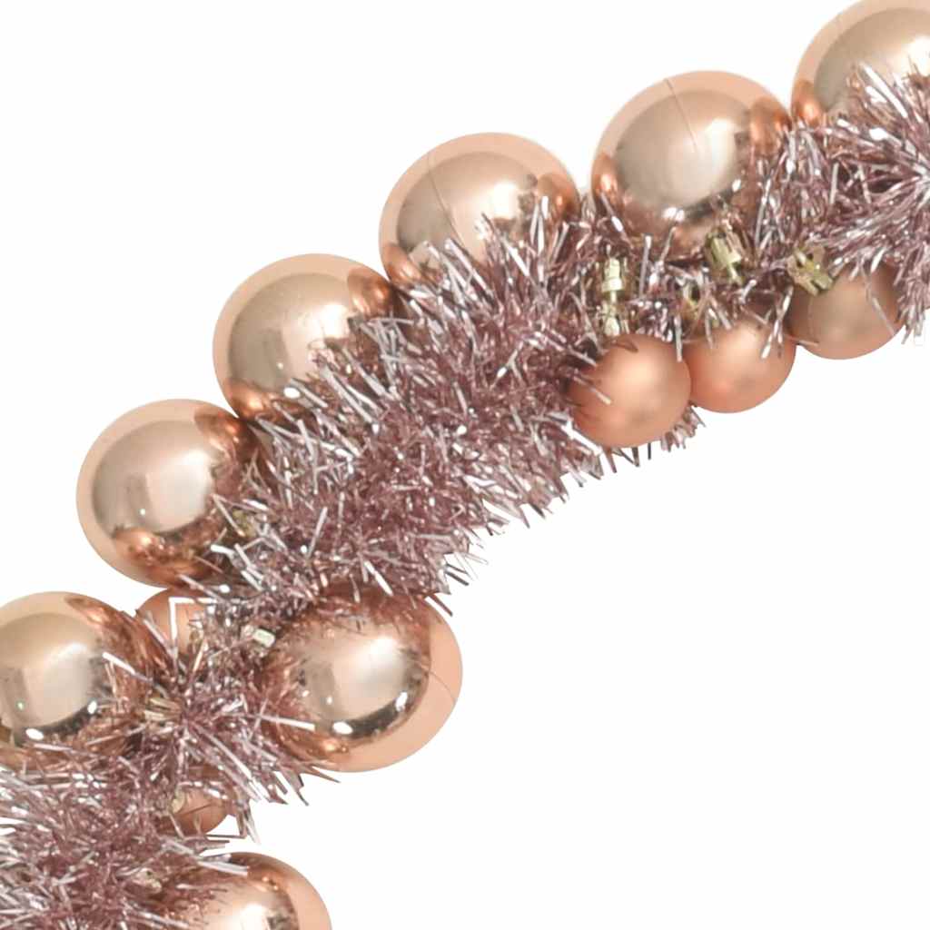 Ghirlanda di Palline di Natale Oro rosa 186 cm Polistirolo | homemem39