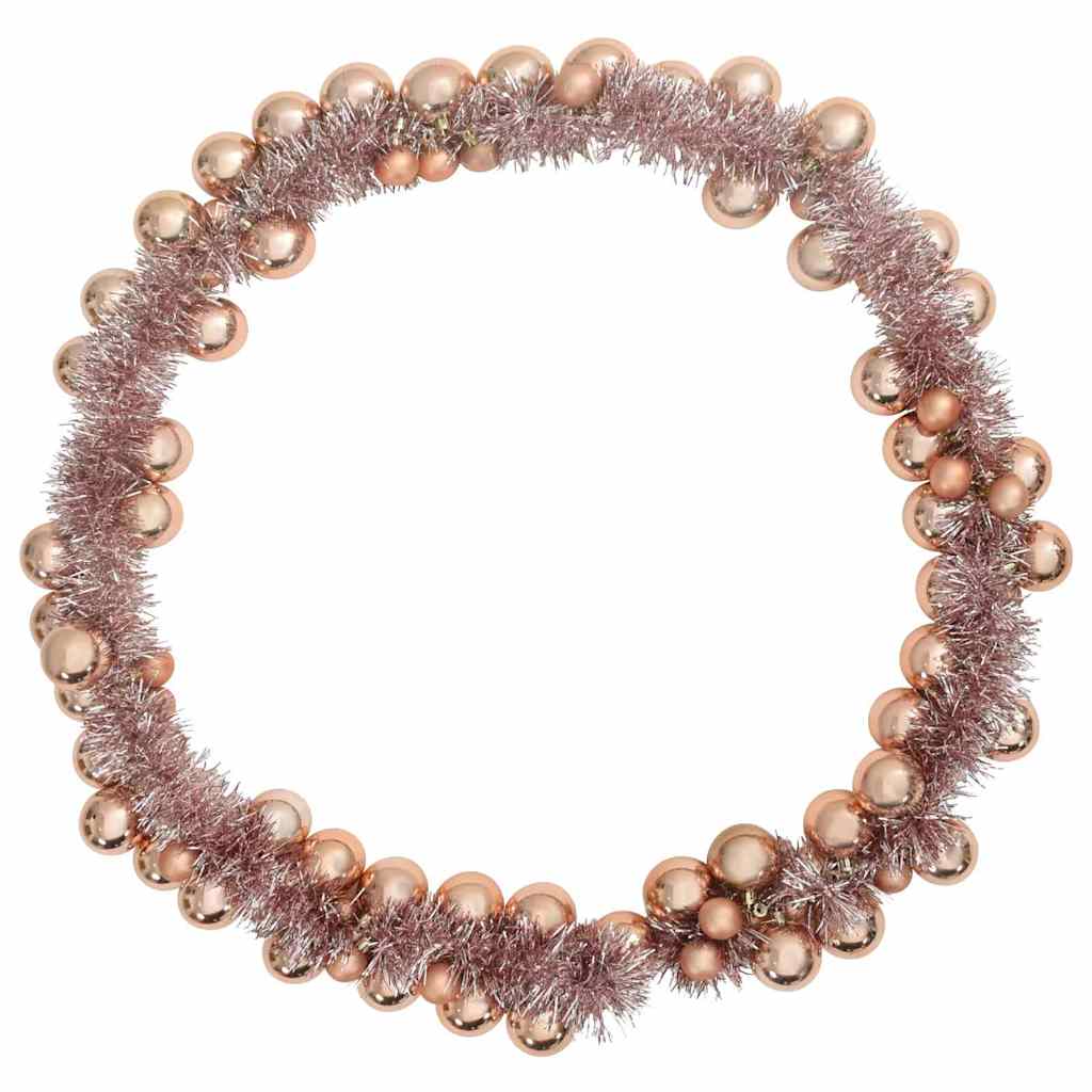 Ghirlanda di Palline di Natale Oro rosa 186 cm Polistirolo | homemem39