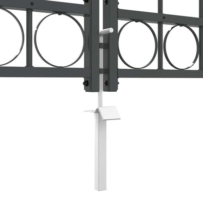 Cancello da Giardino con Parte Superiore Arcuata Assen Grigio | homemem39
