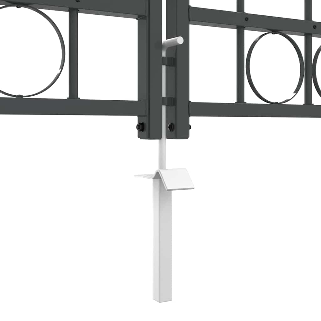 Cancello da Giardino con Parte Superiore Arcuata Assen Grigio | homemem39