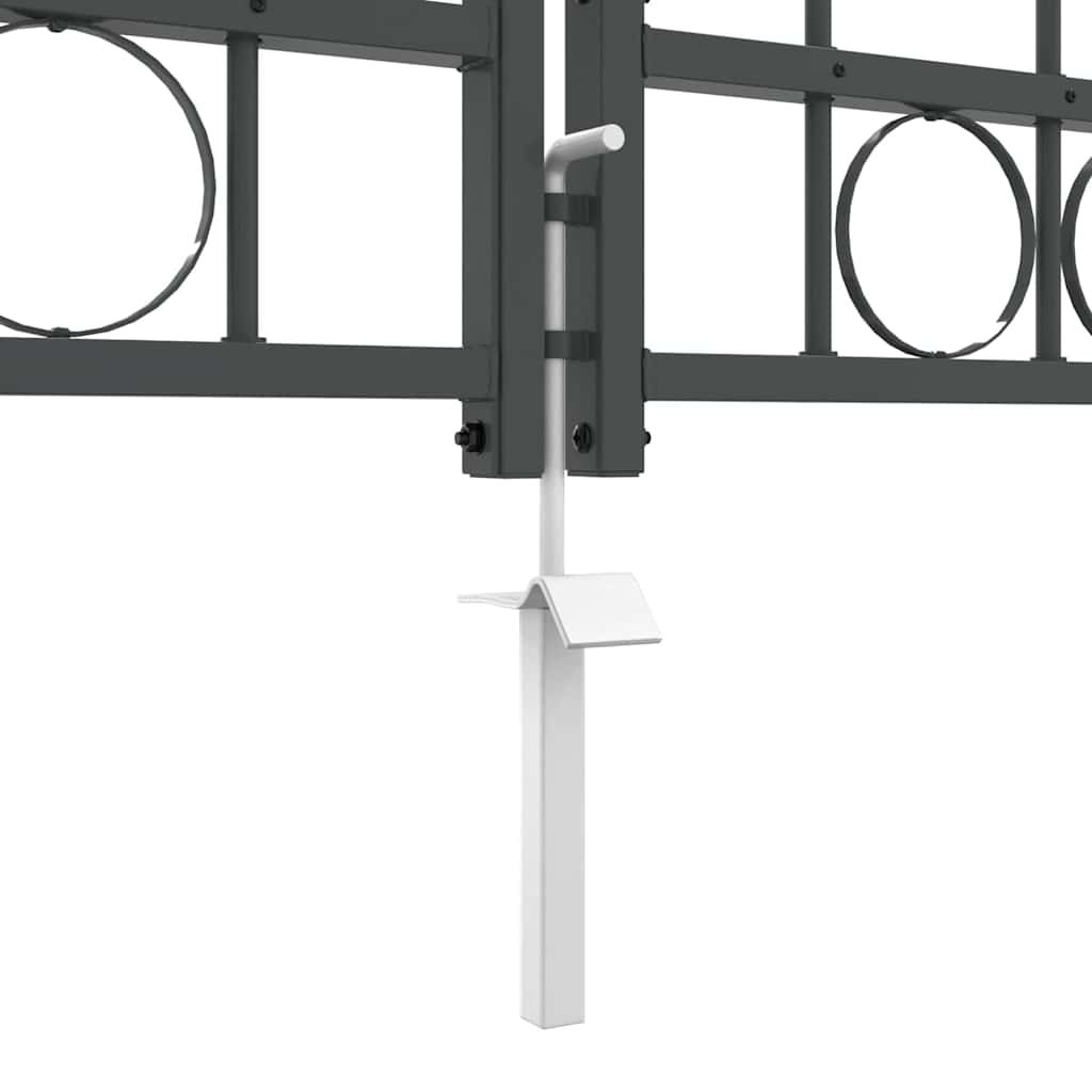 Cancello da Giardino con Parte Superiore Arcuata Assen Grigio | homemem39
