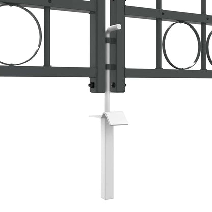 Cancello da Giardino con Parte Superiore Arcuata Assen Grigio | homemem39