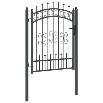 Cancello con Punta a Lancia KAMPEN 103 x 175 cm Acciaio Grigio | homemem39