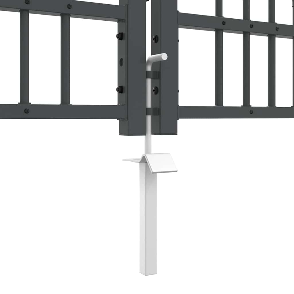 Cancello con Punta a Lancia KAMPEN 305 x 75 cm Acciaio Grigio | homemem39