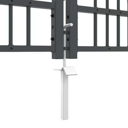 Cancello con Punta a Lancia KAMPEN 305 x 75 cm Acciaio Grigio | homemem39
