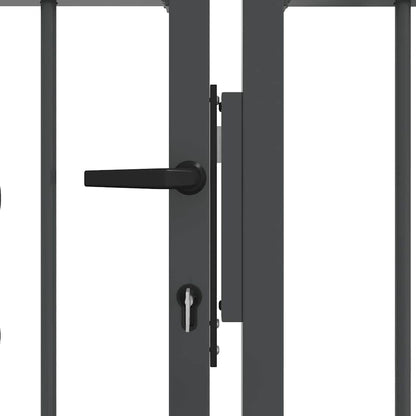 Cancello con Punta a Lancia KAMPEN 404 x 100 cm Acciaio Grigio | homemem39