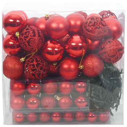 Set di Palle di Natale 120 pz 300 LED Bianco caldo Ø 6 cm | homemem39
