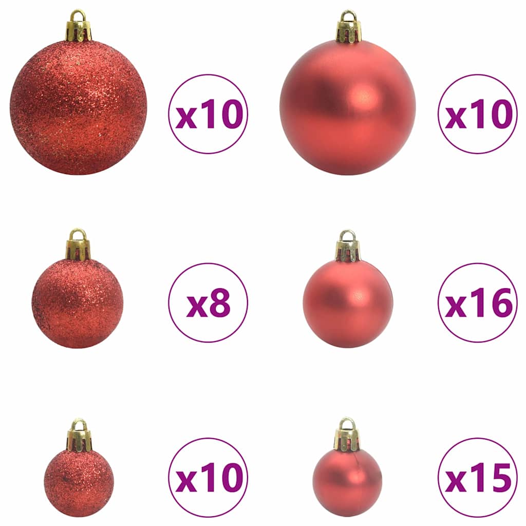 Set di Palle di Natale 120 pz 300 LED Bianco caldo Ø 6 cm | homemem39