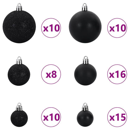 Set di Palle di Natale 120 pz 300 LED Bianco caldo Ø 6 cm | homemem39