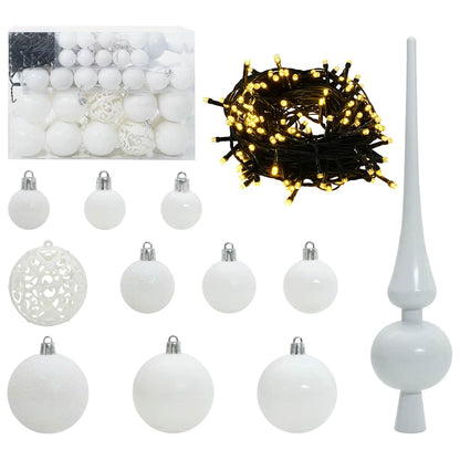 Set di Palle di Natale 61 pz 150 LED Bianco caldo Ø 6 cm | homemem39