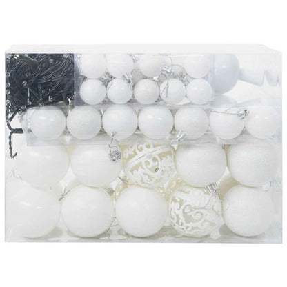 Set di Palle di Natale 61 pz 150 LED Bianco caldo Ø 6 cm | homemem39