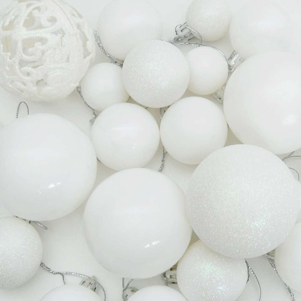 Set di Palle di Natale 120 pz 300 LED Bianco caldo Ø 6 cm | homemem39
