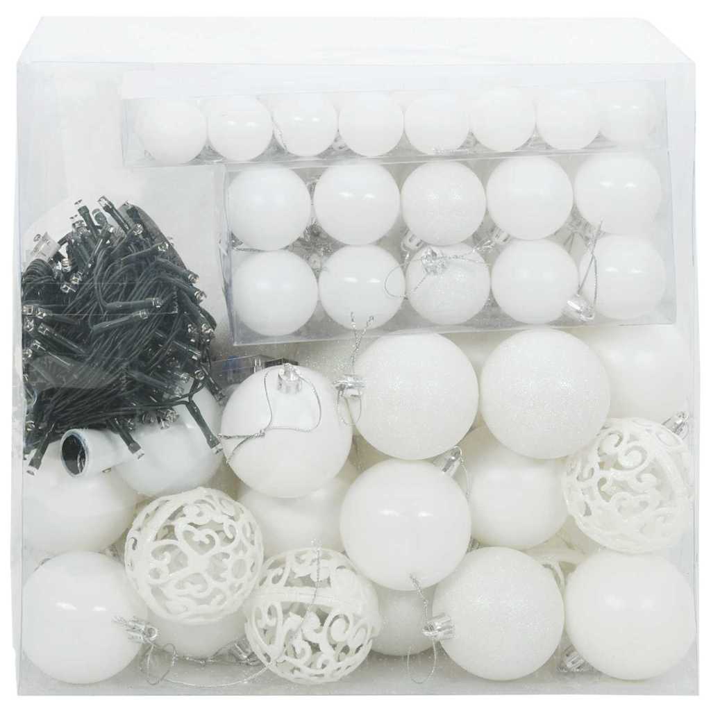 Set di Palle di Natale 120 pz 300 LED Bianco caldo Ø 6 cm | homemem39
