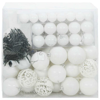Set di Palle di Natale 120 pz 300 LED Bianco caldo Ø 6 cm | homemem39