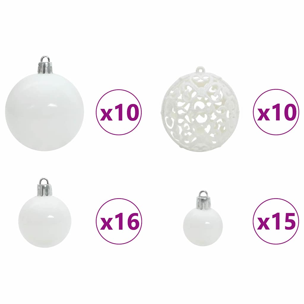 Set di Palle di Natale 120 pz 300 LED Bianco caldo Ø 6 cm | homemem39